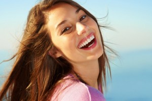Woman Laughing and Smiling