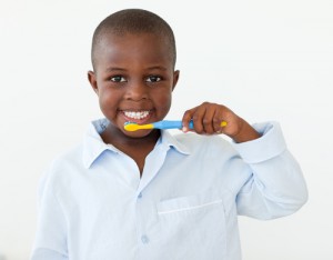 Little Boy Brushing Teeth